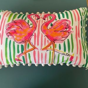 Lilly Pulitzer Flamingo rectangle pillow